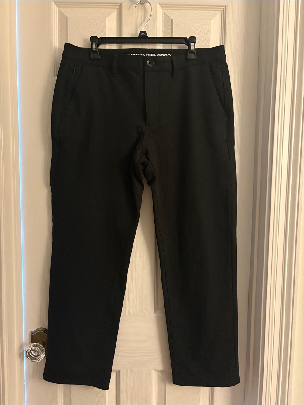 Men's Black Chino Pants - Stretch Comfort